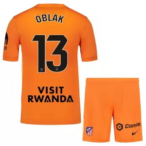 Brankářské Fotbalové Dresy Atlético Madrid Jan Oblak 13 Dětské 2025-26 Oranžový Brankářské Fotbalové Dresy Atlético Madrid Jan Oblak 13 Dětské 2025-26 Oranžový