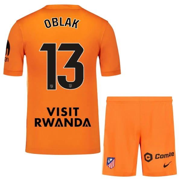 Brankářské Fotbalové Dresy Atlético Madrid Jan Oblak 13 Dětské 2025-26 Oranžový