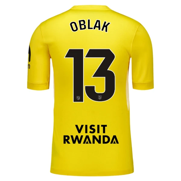 Brankářské Fotbalové Dresy Atlético Madrid Jan Oblak 13 Dětské 2025-26 Žlutá