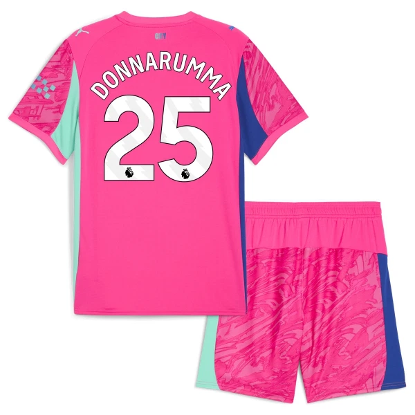 Brankářské Fotbalové Dresy Manchester City Gianluigi Donnarumma 25 Dětské 2025-26 Růžová