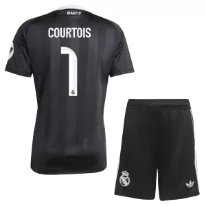 Brankářské Fotbalové Dresy Real Madrid Thibaut Courtois 1 Dětské 2025-26 Černá