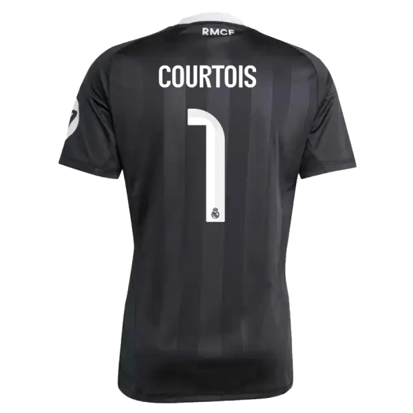 Brankářské Fotbalové Dresy Real Madrid Thibaut Courtois 1 Dětské 2025-26 Černá