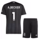 Brankářské Fotbalové Dresy Liverpool FC Alisson Becker 1 Dětské 2025-26 Černá