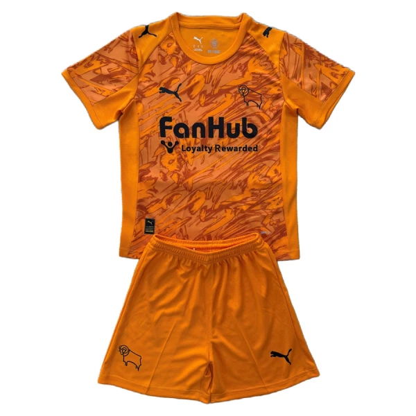 Brankářské Fotbalové Dresy Derby County Dětské 2025-26 Oranžový