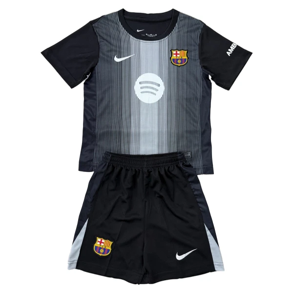 Brankářské Fotbalové Dresy FC Barcelona Dětské 2025-26 Černá Brankářské Fotbalové Dresy FC Barcelona Dětské 2025-26 Černá