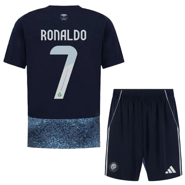 Fotbalové Dresy Al-Nassr FC Cristiano Ronaldo 7 Dětské Venkovní 2025-26 Fotbalové Dresy Al-Nassr FC Cristiano Ronaldo 7 Dětské Venkovní 2025-26