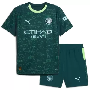 Fotbalové Dresy Manchester City Dětské Čtvrtý EA Sport 2025-26 Fotbalové Dresy Manchester City Dětské Čtvrtý EA Sport 2025-26