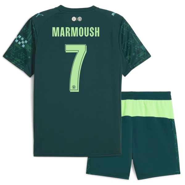 Fotbalové Dresy Manchester City Marmoush 7 Dětské Čtvrtý EA Sport 2025-26 Fotbalové Dresy Manchester City Marmoush 7 Dětské Čtvrtý EA Sport 2025-26