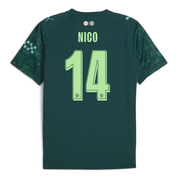 Fotbalové Dresy Manchester City Nico 14 Čtvrtý EA Sport 2025-26 Fotbalové Dresy Manchester City Nico 14 Čtvrtý EA Sport 2025-26