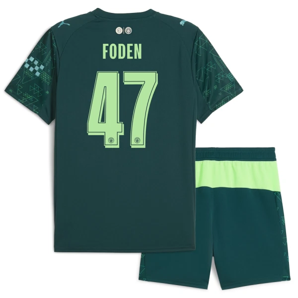 Fotbalové Dresy Manchester City Phil Foden 47 Dětské Čtvrtý EA Sport 2025-26 Fotbalové Dresy Manchester City Phil Foden 47 Dětské Čtvrtý EA Sport 2025-26