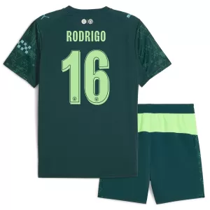 Fotbalové Dresy Manchester City Rodrigo Hernández 16 Dětské Čtvrtý EA Sport 2025-26 Fotbalové Dresy Manchester City Rodrigo Hernández 16 Dětské Čtvrtý EA Sport 2025-26