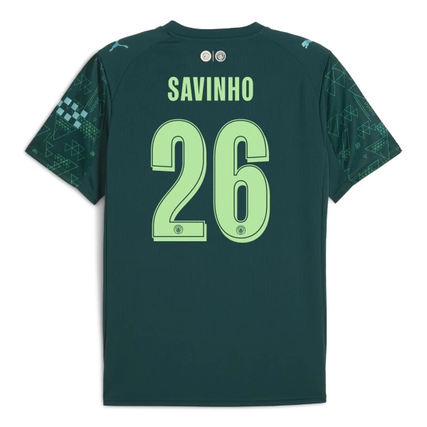 Fotbalové Dresy Manchester City Savinho 26 Čtvrtý EA Sport 2025-26 Fotbalové Dresy Manchester City Savinho 26 Čtvrtý EA Sport 2025-26