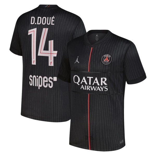 Fotbalové Dresy Paris Saint-Germain D. Doue 14 Čtvrtý Jordan 2025-26