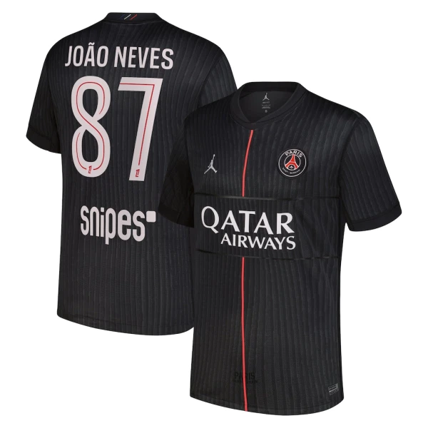 Fotbalové Dresy Paris Saint-Germain Joao Neves 87 Čtvrtý Jordan 2025-26
