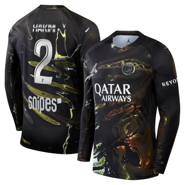 Fotbalové Dresy Paris Saint-Germain Achraf Hakimi 2 Night 2025-26 Dlouhý Rukáv