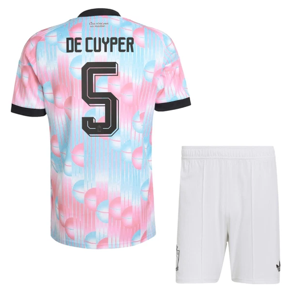 Fotbalové Dresy Belgie De Cuyper 5 Dětské Venkovní MS 2026 Fotbalové Dresy Belgie De Cuyper 5 Dětské Venkovní MS 2026
