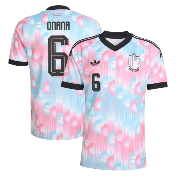 Fotbalové Dresy Belgie Onana 6 Venkovní MS 2026 Fotbalové Dresy Belgie Onana 6 Venkovní MS 2026