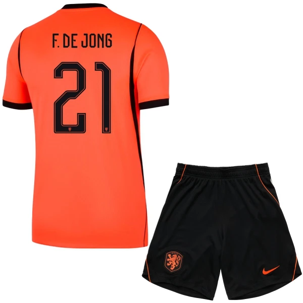 Fotbalové Dresy Nizozemsko Frenkie de Jong 21 Dětské Domácí MS 2026