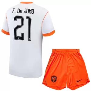 Fotbalové Dresy Nizozemsko Frenkie de Jong 21 Dětské Venkovní MS 2026