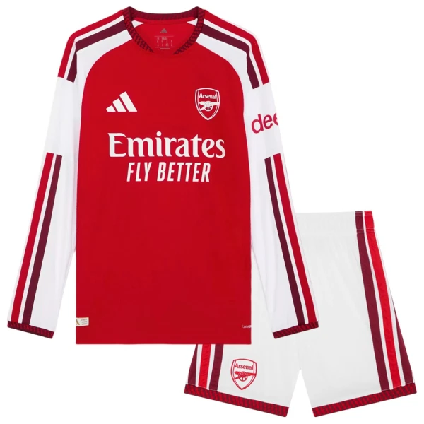Fotbalové Dresy Arsenal Dětské Domácí 2026-27 Dlouhý Rukáv Fotbalové Dresy Arsenal Dětské Domácí 2026-27 Dlouhý Rukáv