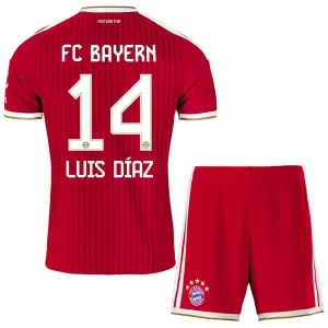 Fotbalové Dresy FC Bayern Mnichov Luis Díaz 14 Dětské Domácí 2026-27