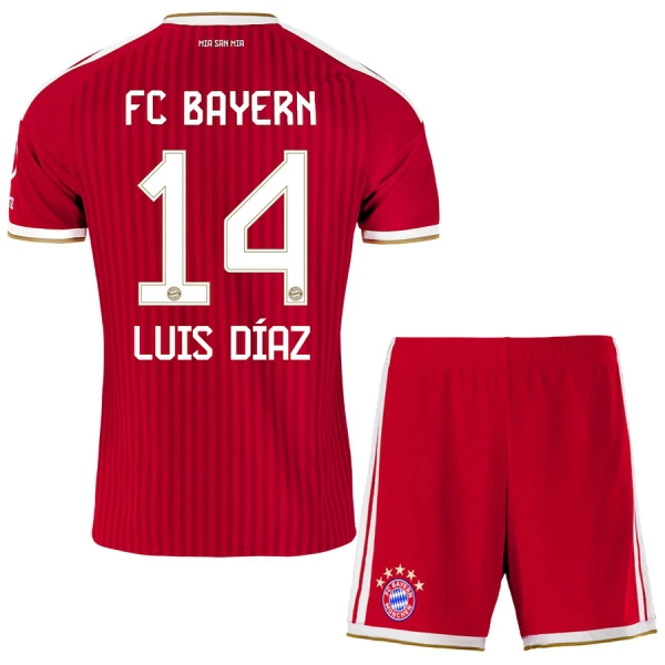 Fotbalové Dresy FC Bayern Mnichov Luis Díaz 14 Dětské Domácí 2026-27 Fotbalové Dresy FC Bayern Mnichov Luis Díaz 14 Dětské Domácí 2026-27