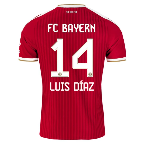 Fotbalové Dresy FC Bayern Mnichov Luis Díaz 14 Dětské Domácí 2026-27