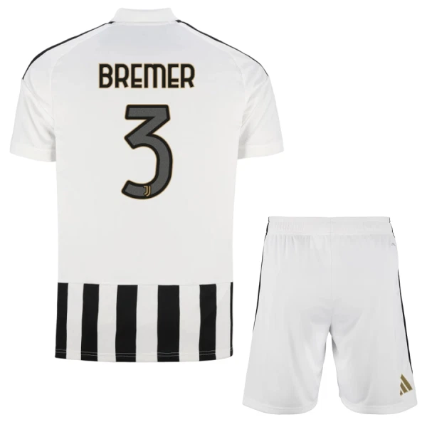 Fotbalové Dresy Juventus Bremer 3 Dětské Domácí 2026-27 Fotbalové Dresy Juventus Bremer 3 Dětské Domácí 2026-27