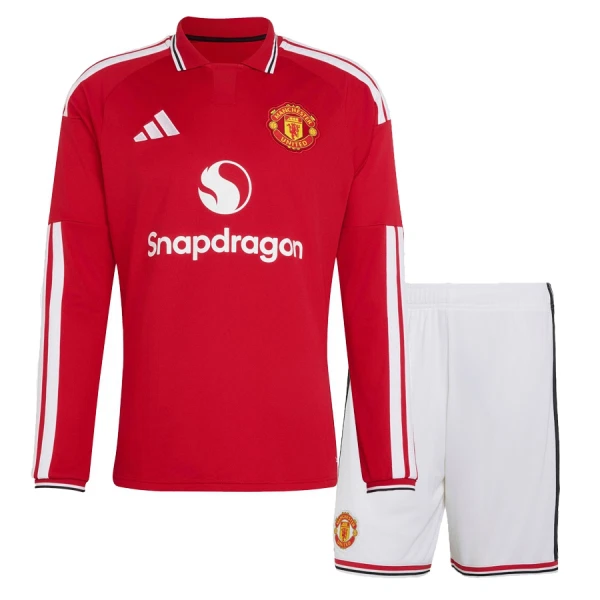 Fotbalové Dresy Manchester United Dětské Domácí 2026-27 Dlouhý Rukáv