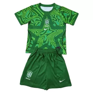 Brankářské Fotbalové Dresy Brazílie Dětské Domácí MS 2026 Zelená