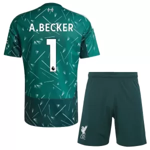 Brankářské Fotbalové Dresy Liverpool FC Alisson Becker 1 Dětské Domácí 2026-27 Zelená