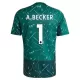 Brankářské Fotbalové Dresy Liverpool FC Alisson Becker 1 Domácí 2026-27 Zelená