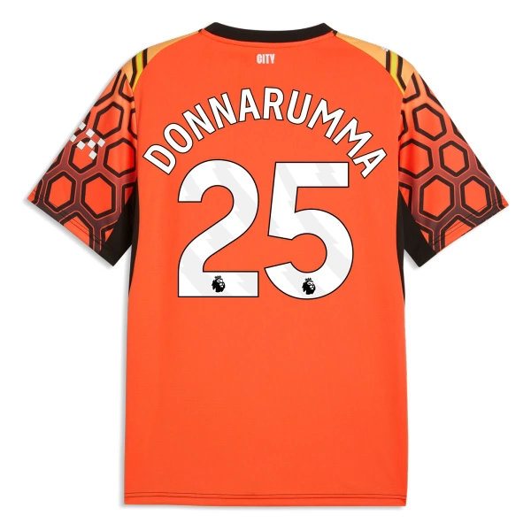 Brankářské Fotbalové Dresy Manchester City Gianluigi Donnarumma 25 Alternativní 2026-27 Oranžový Brankářské Fotbalové Dresy Manchester City Gianluigi Donnarumma 25 Alternativní 2026-27 Oranžový