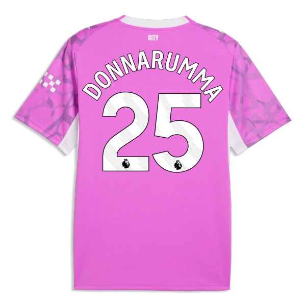 Brankářské Fotbalové Dresy Manchester City Gianluigi Donnarumma 25 Venkovní 2026-27 Růžová Brankářské Fotbalové Dresy Manchester City Gianluigi Donnarumma 25 Venkovní 2026-27 Růžová