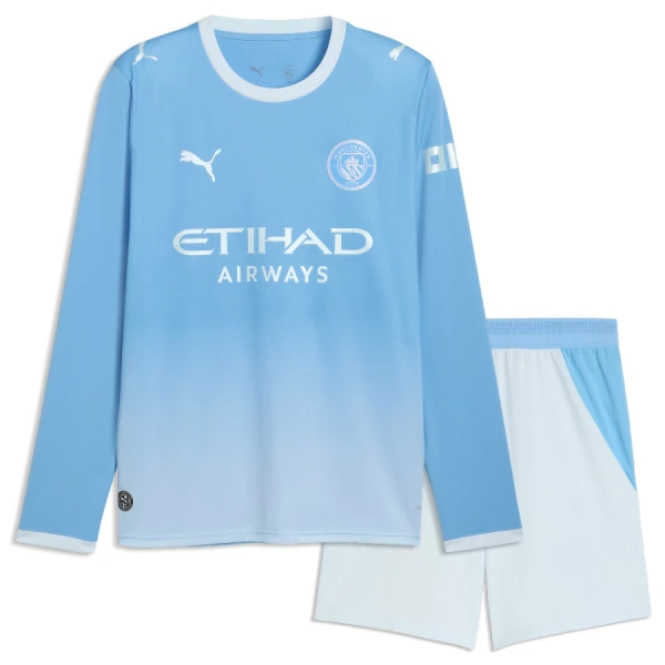 Fotbalové Dresy Manchester City Dětské Domácí 2026-27 Dlouhý Rukáv