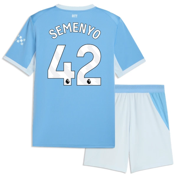 Fotbalové Dresy Manchester City Semenyo 42 Dětské Domácí 2026-27 Fotbalové Dresy Manchester City Semenyo 42 Dětské Domácí 2026-27
