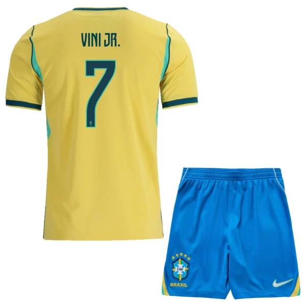 Fotbalové Dresy Brazílie Vinicius Junior 7 Dětské Domácí MS 2026