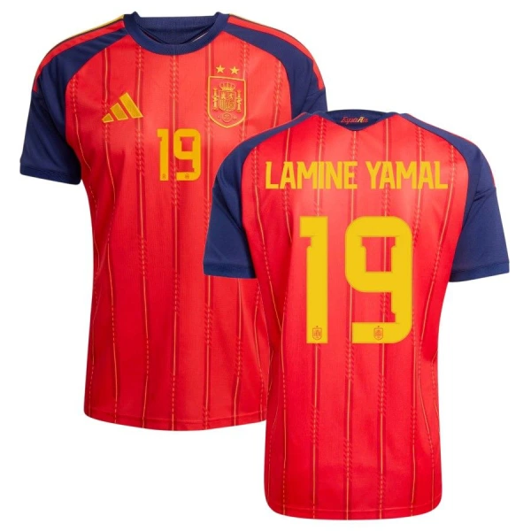 Fotbalové Dresy Španělsko 2 Stars Lamine Yamal 19 Domácí MS 2026 Fotbalové Dresy Španělsko 2 Stars Lamine Yamal 19 Domácí MS 2026