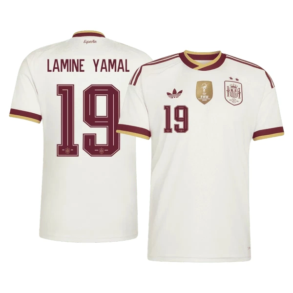 Fotbalové Dresy Španělsko 2 Stars Lamine Yamal 19 Venkovní MS 2026 Fotbalové Dresy Španělsko 2 Stars Lamine Yamal 19 Venkovní MS 2026