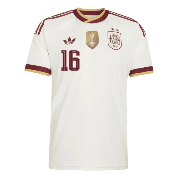 Fotbalové Dresy Španělsko 2 Stars Rodrigo Hernández 16 Dětské Venkovní MS 2026