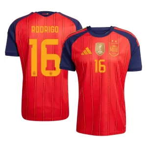 Fotbalové Dresy Španělsko 2 Stars Rodrigo Hernández 16 Domácí MS 2026