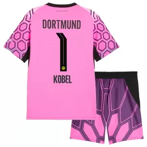 Brankářské Fotbalové Dresy Borussia Dortmund Kobel 1 Dětské Venkovní 2026-27 Růžová