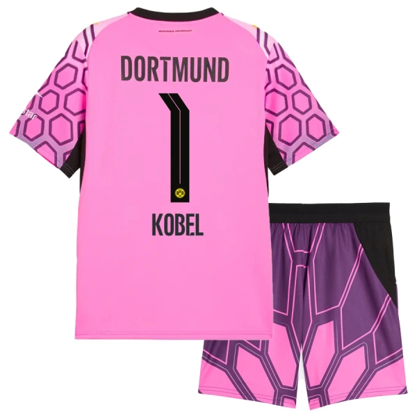 Brankářské Fotbalové Dresy Borussia Dortmund Kobel 1 Dětské Venkovní 2026-27 Růžová Brankářské Fotbalové Dresy Borussia Dortmund Kobel 1 Dětské Venkovní 2026-27 Růžová