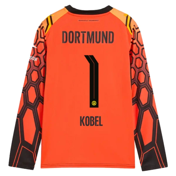 Brankářské Fotbalové Dresy Borussia Dortmund Kobel 1 Domácí 2026-27 Oranžový Dlouhý Rukáv Brankářské Fotbalové Dresy Borussia Dortmund Kobel 1 Domácí 2026-27 Oranžový Dlouhý Rukáv