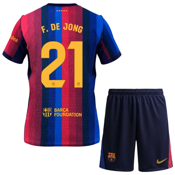 Fotbalové Dresy FC Barcelona Frenkie de Jong 21 Dětské Domácí 2026-27 Fotbalové Dresy FC Barcelona Frenkie de Jong 21 Dětské Domácí 2026-27