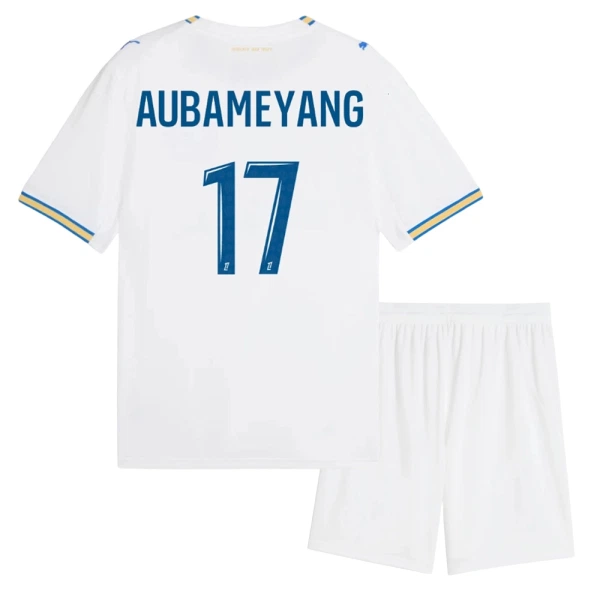 Fotbalové Dresy Olympique de Marseille Aubameyang 17 Dětské Domácí 2026-27 Fotbalové Dresy Olympique de Marseille Aubameyang 17 Dětské Domácí 2026-27