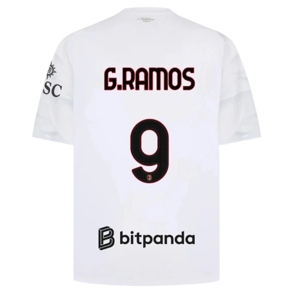 Fotbalové Dresy AC Milán G. Ramos 9 Venkovní 2026-27 Fotbalové Dresy AC Milán G. Ramos 9 Venkovní 2026-27