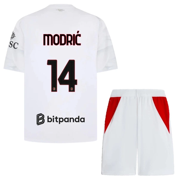 Fotbalové Dresy AC Milán Luka Modric 14 Dětské Venkovní 2026-27 Fotbalové Dresy AC Milán Luka Modric 14 Dětské Venkovní 2026-27