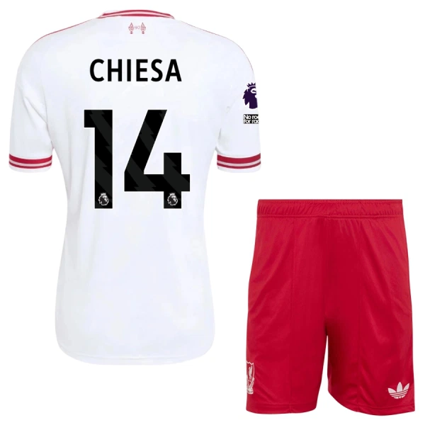 Fotbalové Dresy Liverpool FC Federico Chiesa 14 Dětské Venkovní 2026-27 Fotbalové Dresy Liverpool FC Federico Chiesa 14 Dětské Venkovní 2026-27