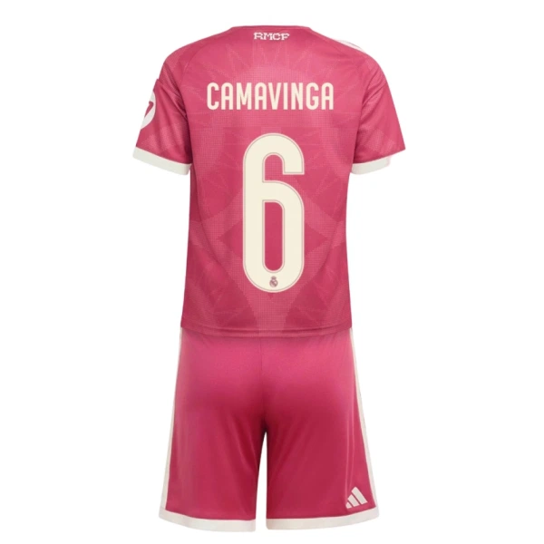 Fotbalové Dresy Real Madrid Eduardo Camavinga 6 Dětské Alternativní 2026-27 Fotbalové Dresy Real Madrid Eduardo Camavinga 6 Dětské Alternativní 2026-27